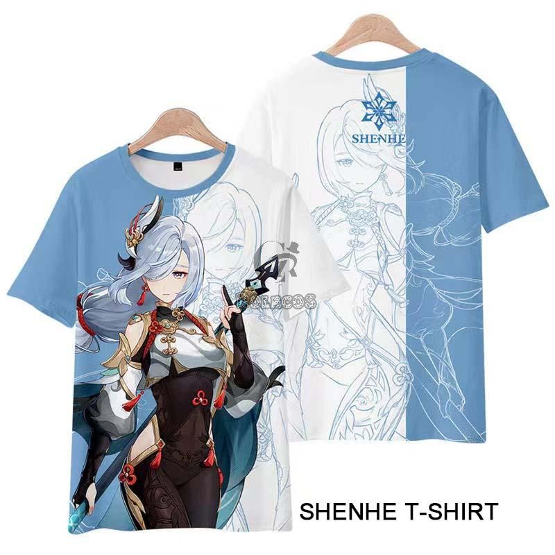 Genshin Impact Shenhe T-shirt Cosplay Costume