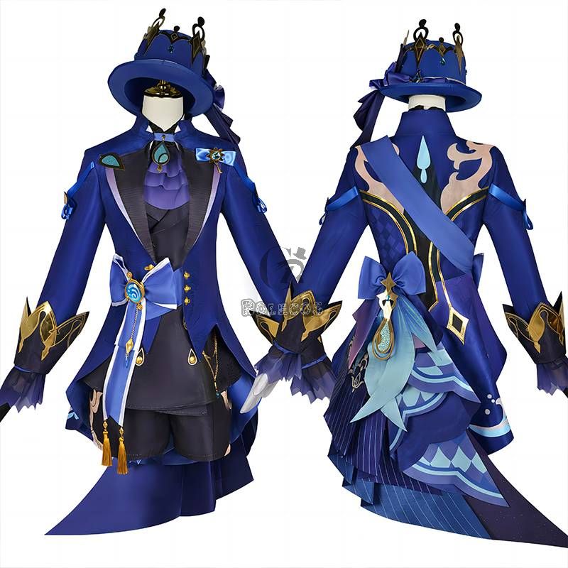 Genshin Impact The Hydro Archon Dark Fontaine Focalors Cosplay Costume