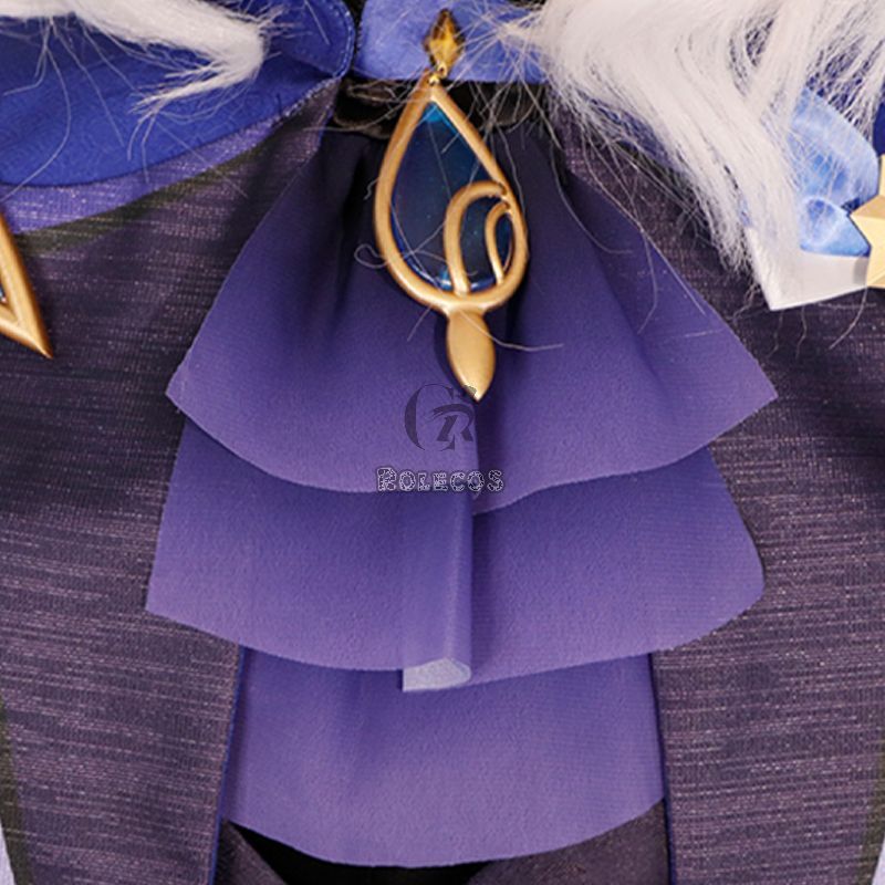 Genshin Impact The Hydro Archon Dark Fontaine Focalors Cosplay Costume
