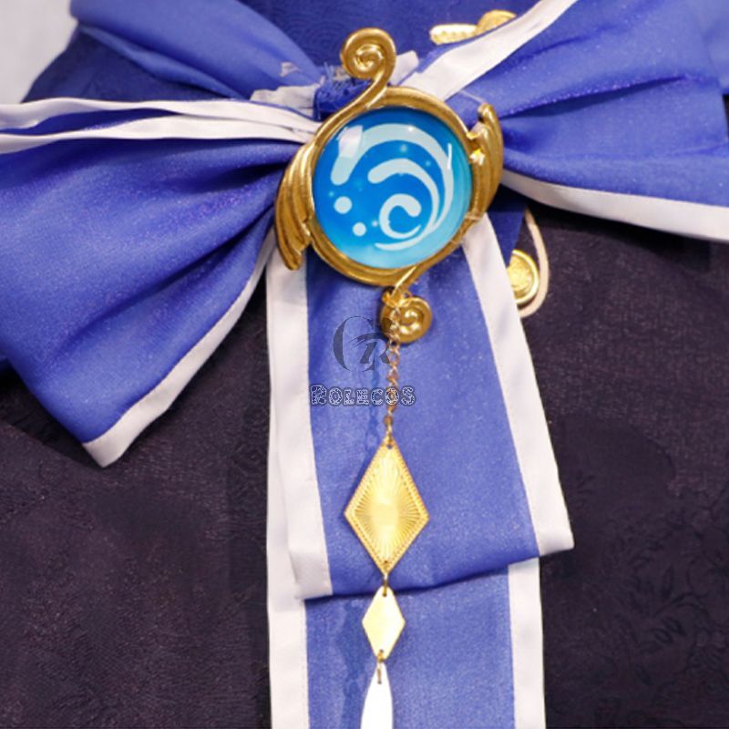 Genshin Impact The Hydro Archon Dark Fontaine Focalors Cosplay Costume