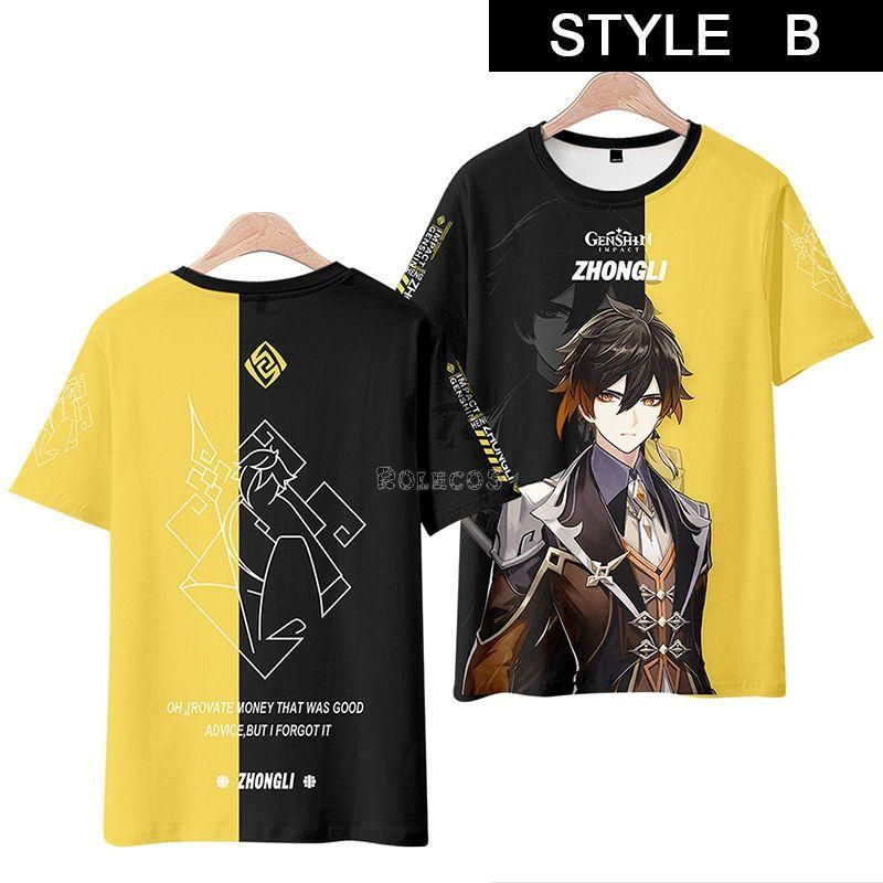 Genshin Impact Zhongli T-shirt Cosplay Costume