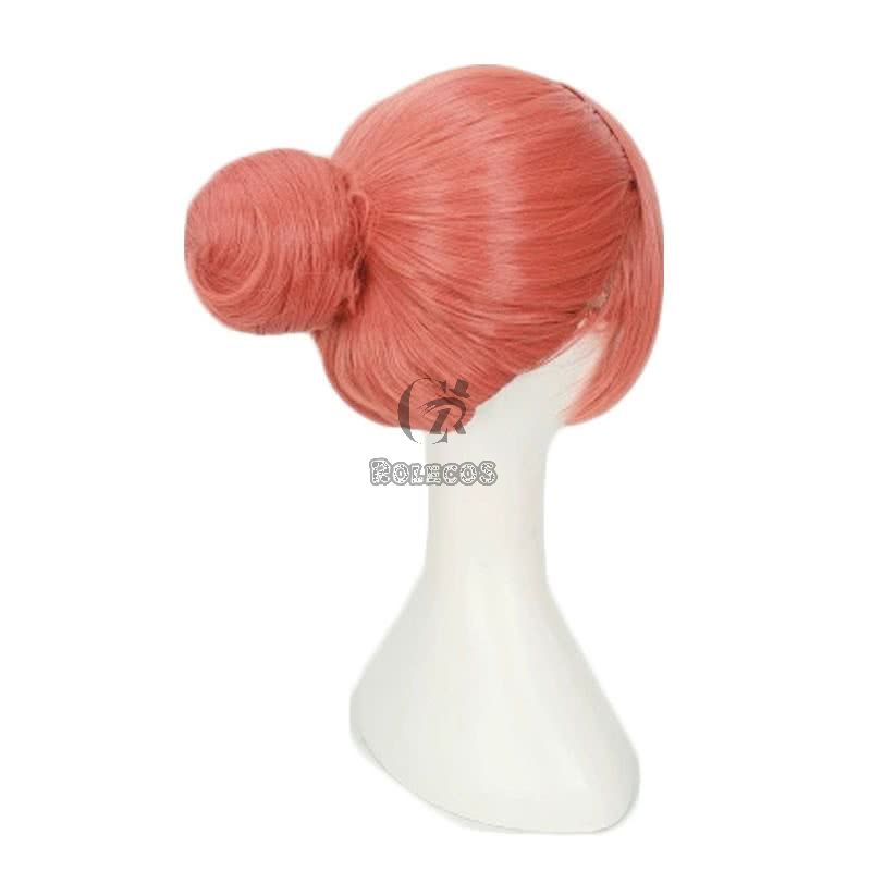 Gintama Kagura Orange Bun Synthetic Cosplay Wig