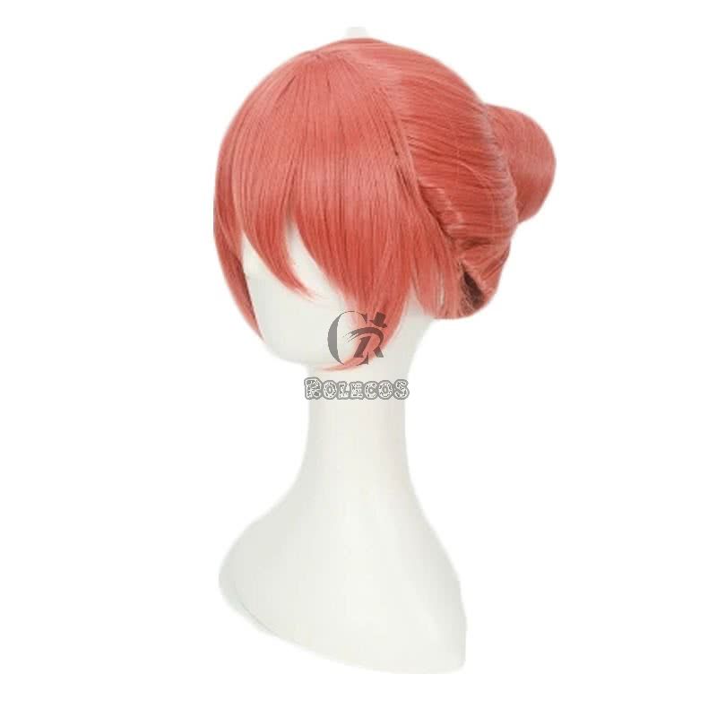Gintama Kagura Orange Bun Synthetic Cosplay Wig