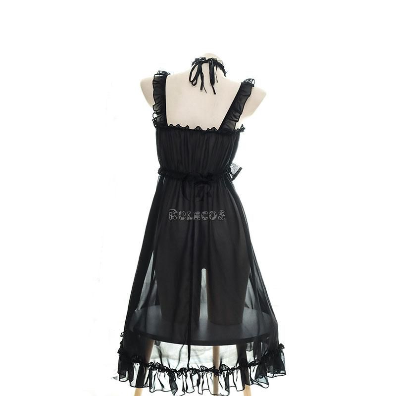 Girls Sexy TranslucentSuspender Dress 2 Colors Cosplay Costume