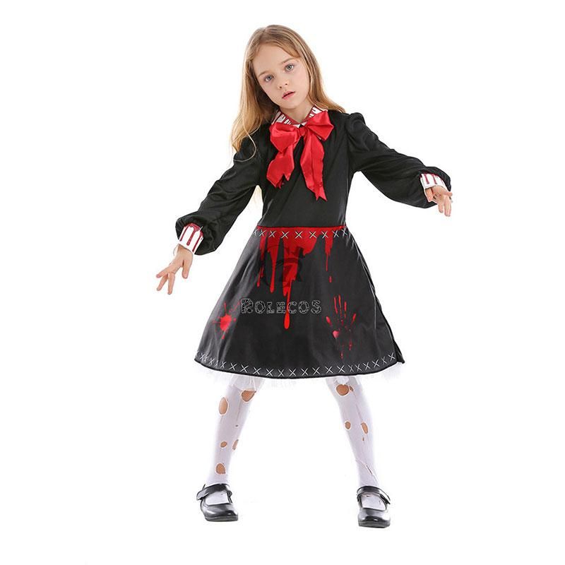 Halloween Children Horror Ceramic Doll Cosplay Costume