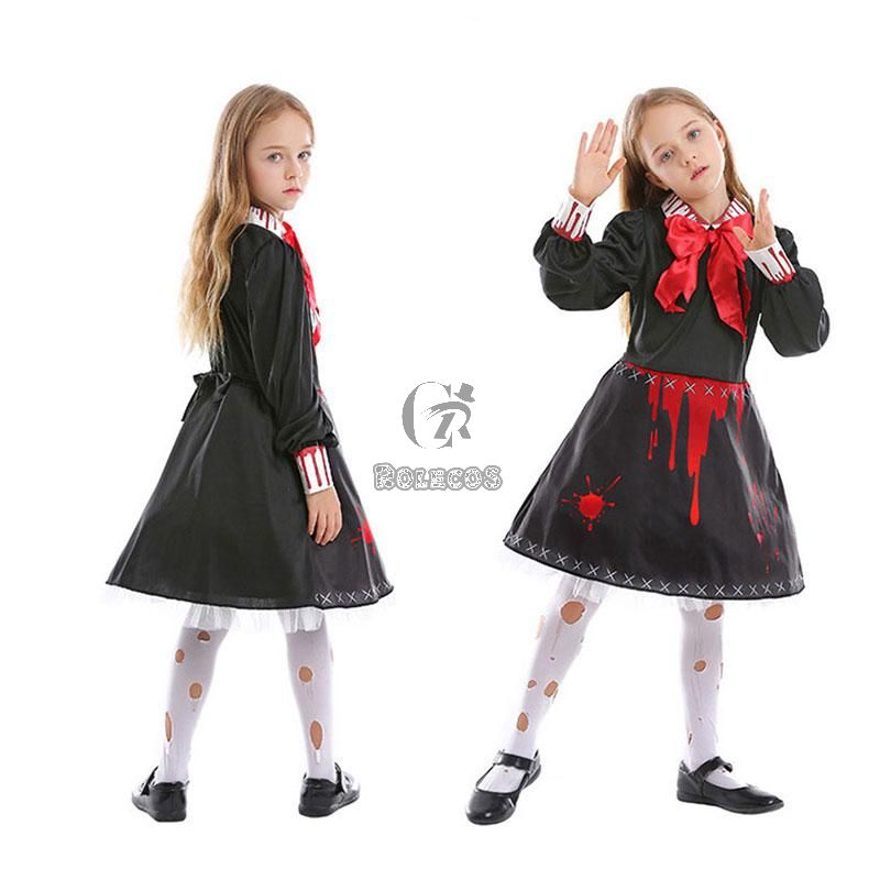 Halloween Children Horror Ceramic Doll Cosplay Costume
