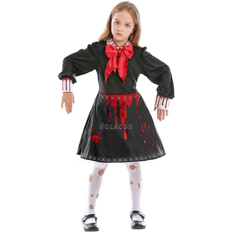 Halloween Children Horror Ceramic Doll Cosplay Costume