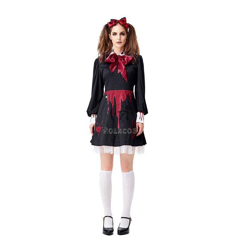 Halloween Children Horror Ceramic Doll Cosplay Costume