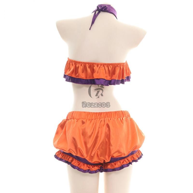 Halloween Cute Pumpkin Bikini Cosplay Costume