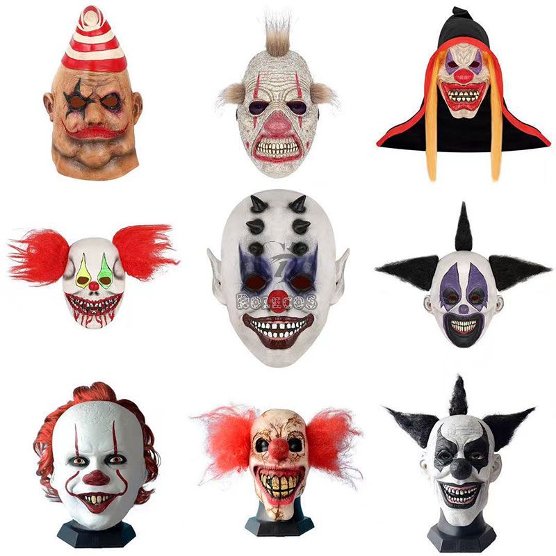 Halloween Mask Clown Hood Smile Mask Cos Props