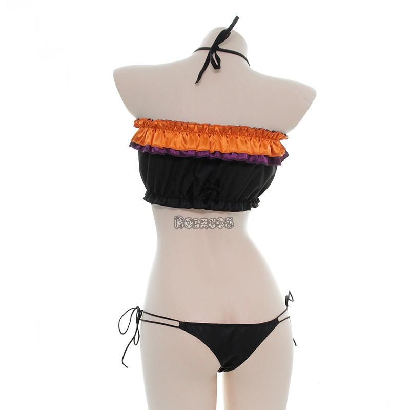 Halloween Pumpkin Bat Sexy Lingerie Cosplay Costume 