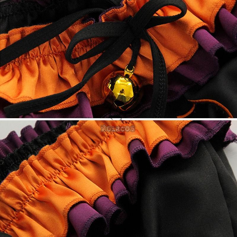Halloween Pumpkin Bat Sexy Lingerie Cosplay Costume 