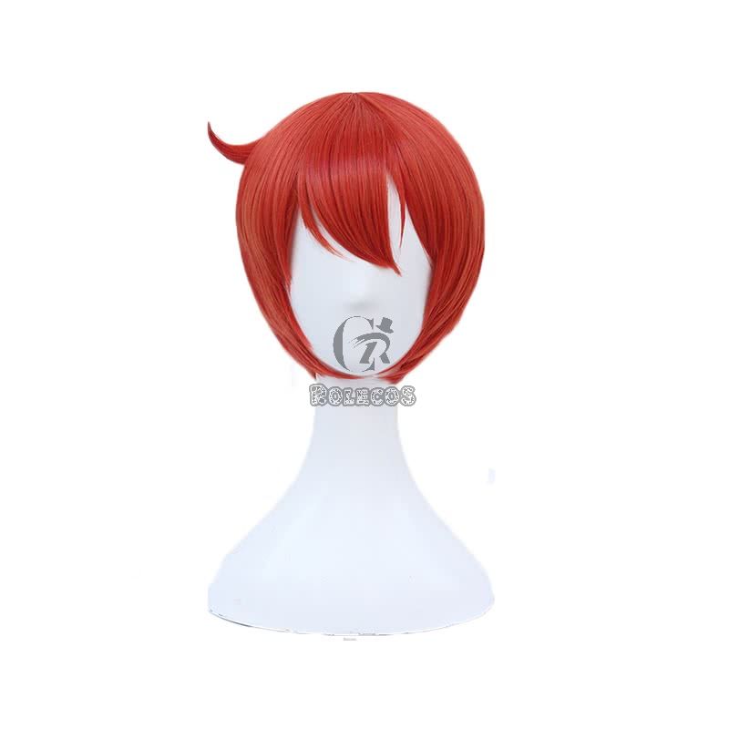 Hataraku Saibou AE3803  Red Blood Cell Short Orange Cosplay Wigs