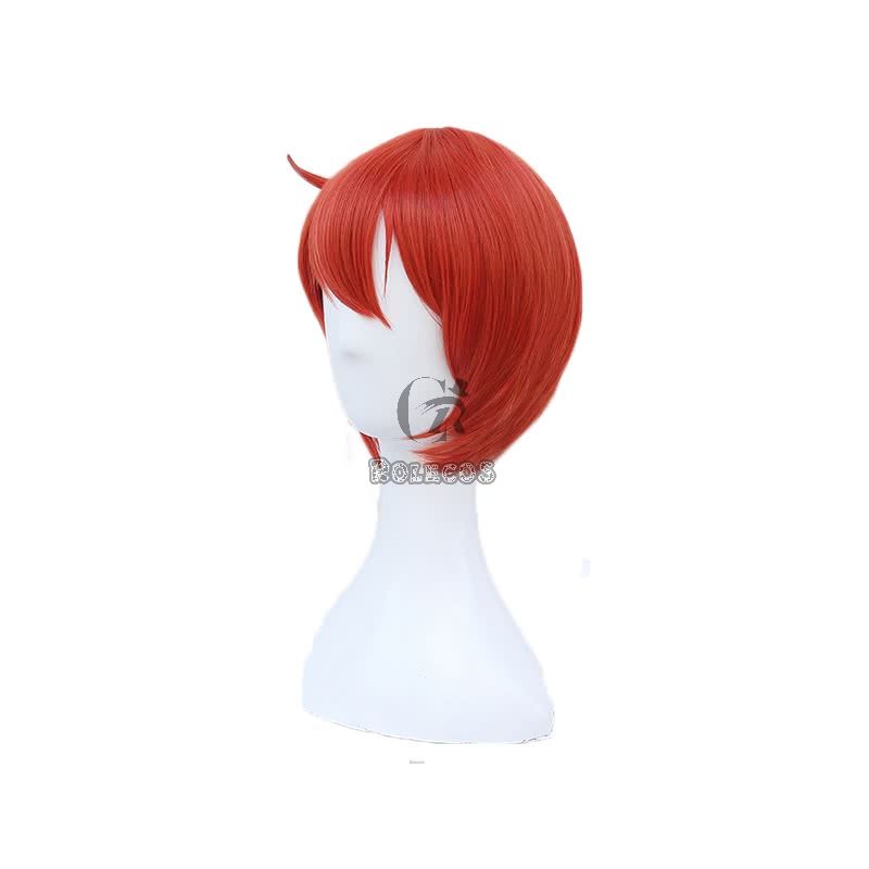 Hataraku Saibou AE3803  Red Blood Cell Short Orange Cosplay Wigs