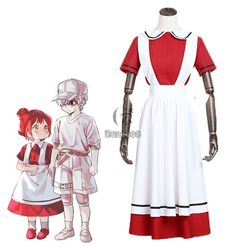 Hataraku Saibou Juvenile Red Blood Cell Dress Cells At Work Anime Cosplay Costume