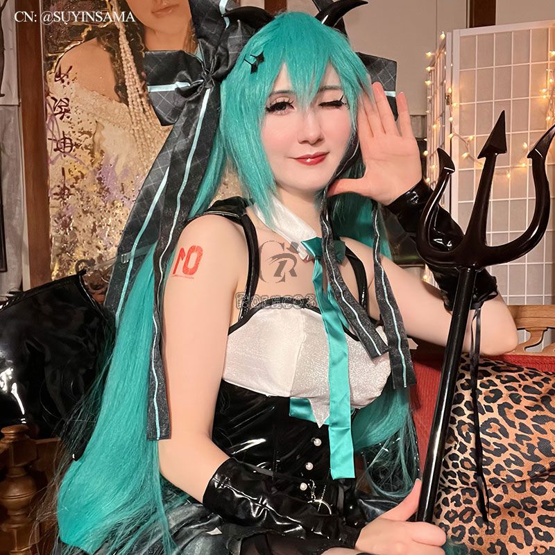 Hatsune Miku × Rascal the Raccoon Devil Halloween Cosplay Costume