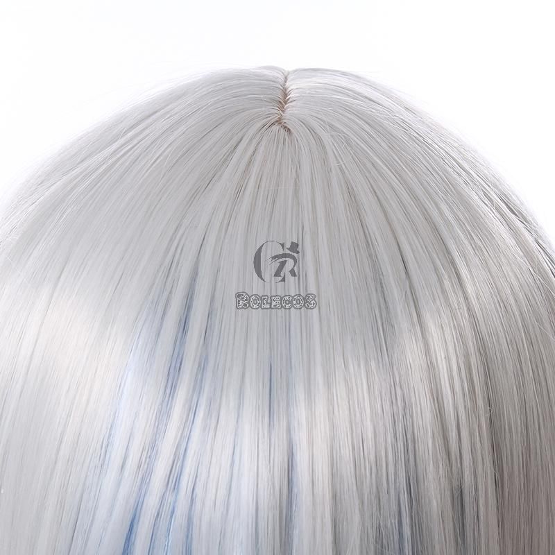Hololive English Vtuber Gawr Gura Blue Mixed White Long Cosplay Wigs