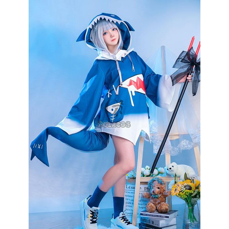 Hololive English Vtuber Gawr Gura Cosplay Costume