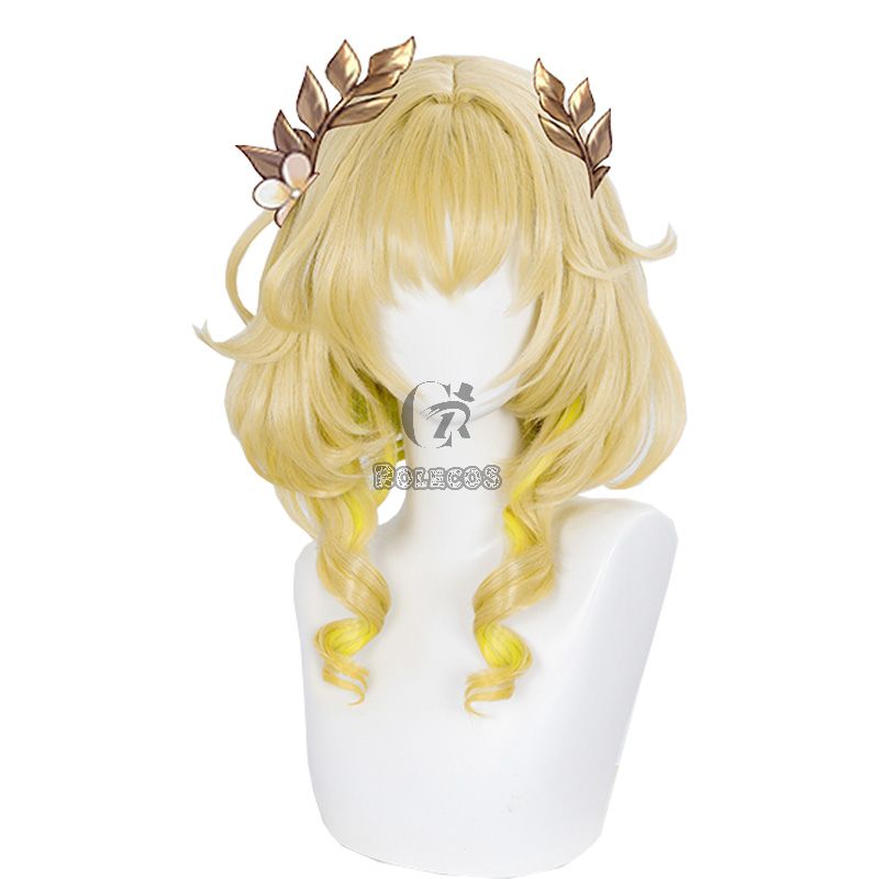 Honkai Star Rail Aglaea Blonde Cosplay Wig