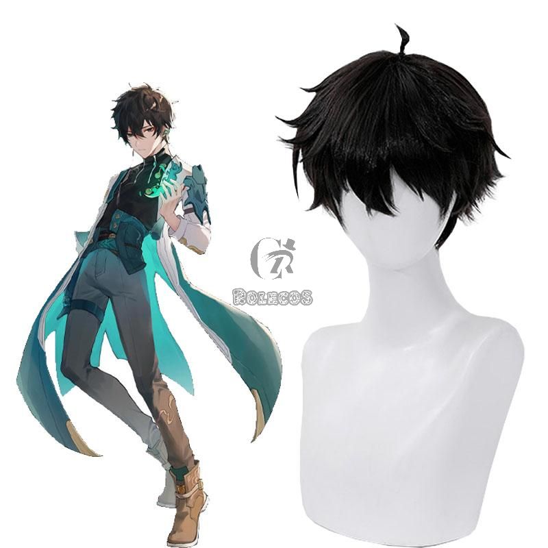 Honkai: Star Rail Danheng Short Black Cosplay Wigs