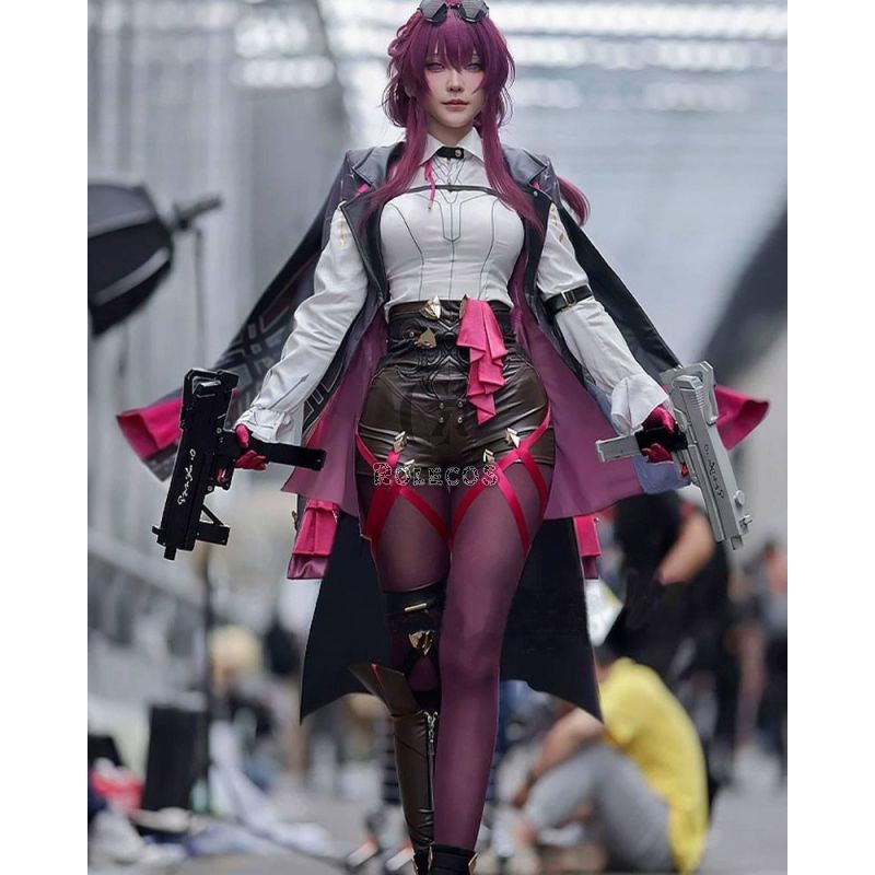 Honkai Star Rail Kafka Wine Red Cosplay Wigs