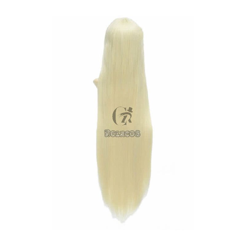 100cm Long Inu x Boku SS Yukinokouji Nobara Cosplay Wig Pale Golden Staright Wigs