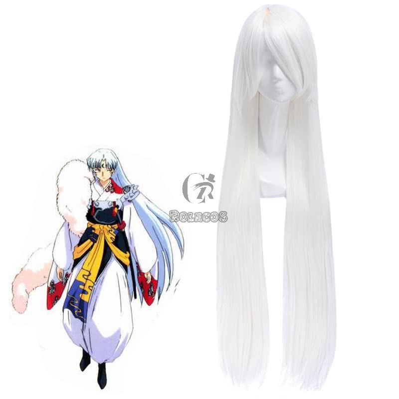 Inuyasha Sesshomaru Silver Long Cosplay Wig