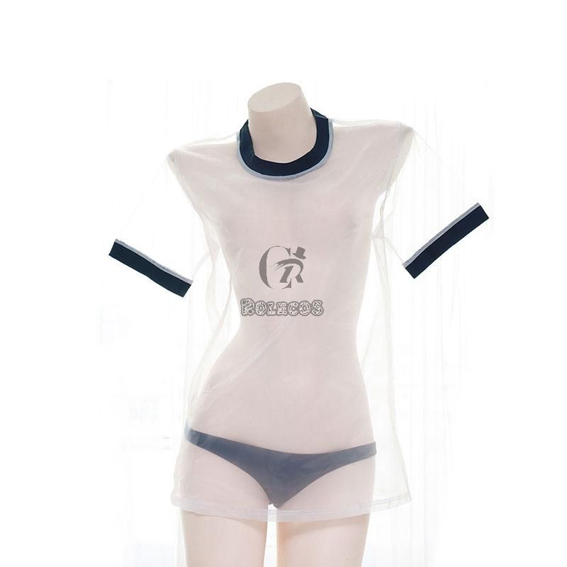 Japanese Sexy Transparent Gymnastics Clothes Cosplay Costume