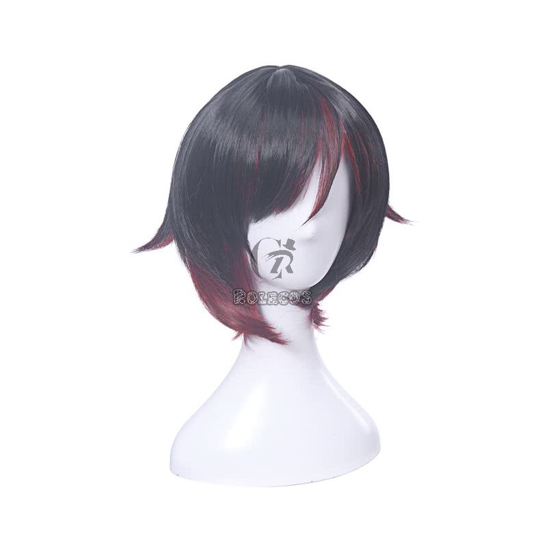  Ruby Rose Red and Black Short Cosplay Wigs