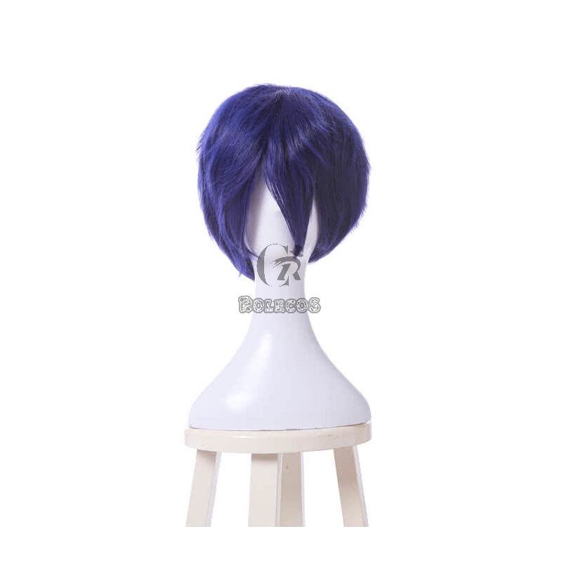 My Hero Academia Tenya Iida Anime Cosplay Wigs Synthetic Dark Blue  Short Wigs