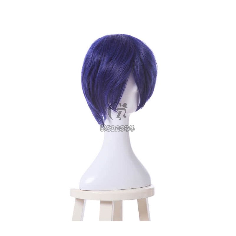 My Hero Academia Tenya Iida Anime Cosplay Wigs Synthetic Dark Blue  Short Wigs