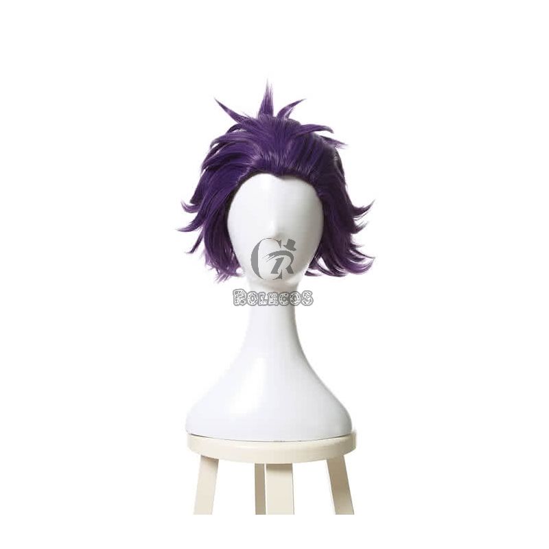 My Hero Academia Shinsou Hitoshi Short Purple Cosplay Wigs