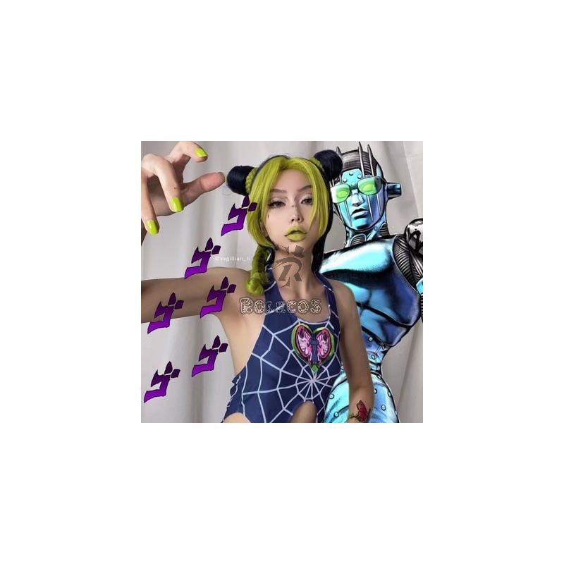 JoJo's Bizarre Adventure Jolyne Cujoh Blue Green Cosplay Wigs