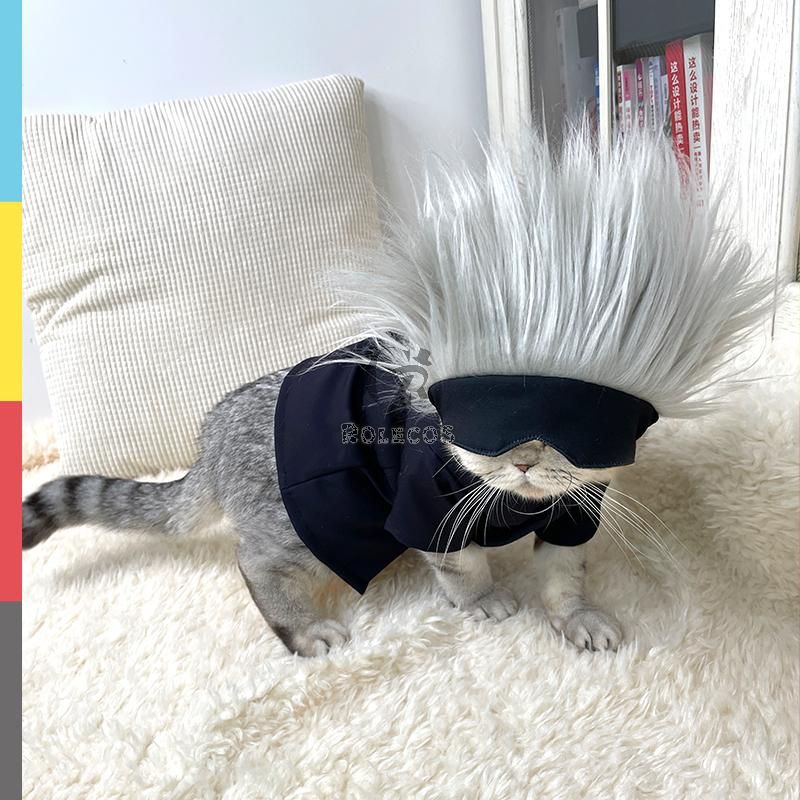 Jujutsu Kaisen Gojou Satoru Cat Costumer  Headgear Glasses Cosplay