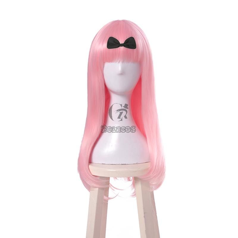 Kaguya-sama wa Kokurasetai Tensai-tachi no Renai Zunousen Chika Fujiwara Pink Long Cospaly Wigs 