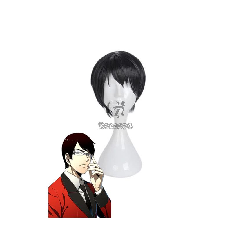 Kakegurui Kaede Manyuda Short Black Men Cosplay Wigs