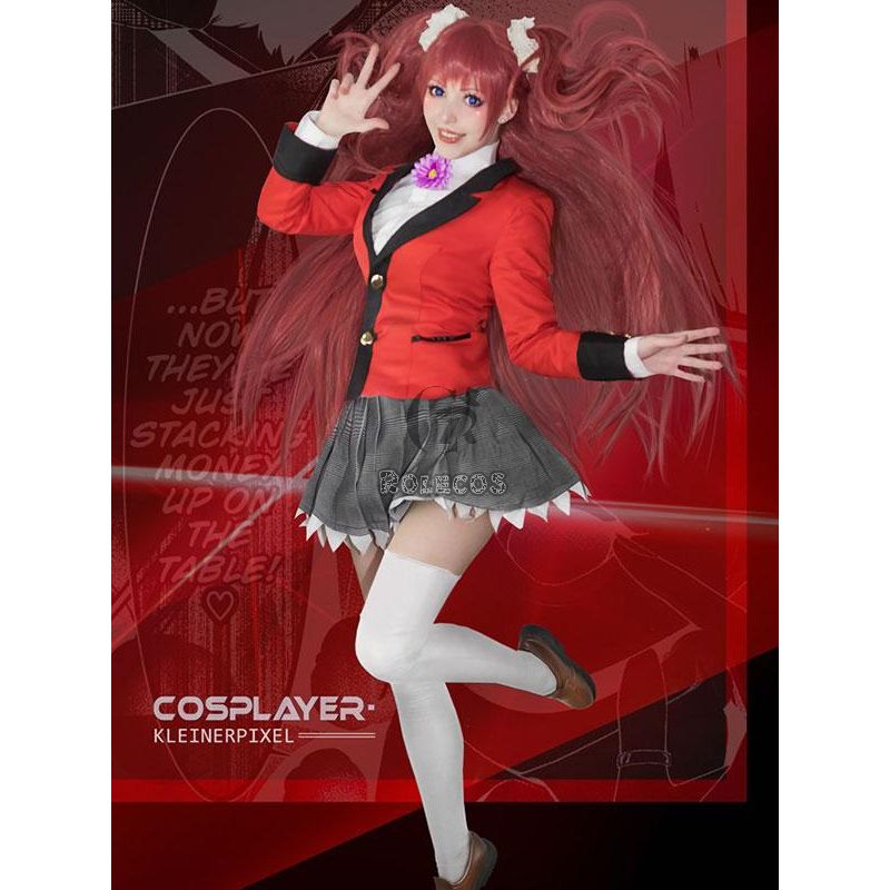 Kakegurui Yumemite Yumemi 100cm Long Pink Straight Cosplay Wigs