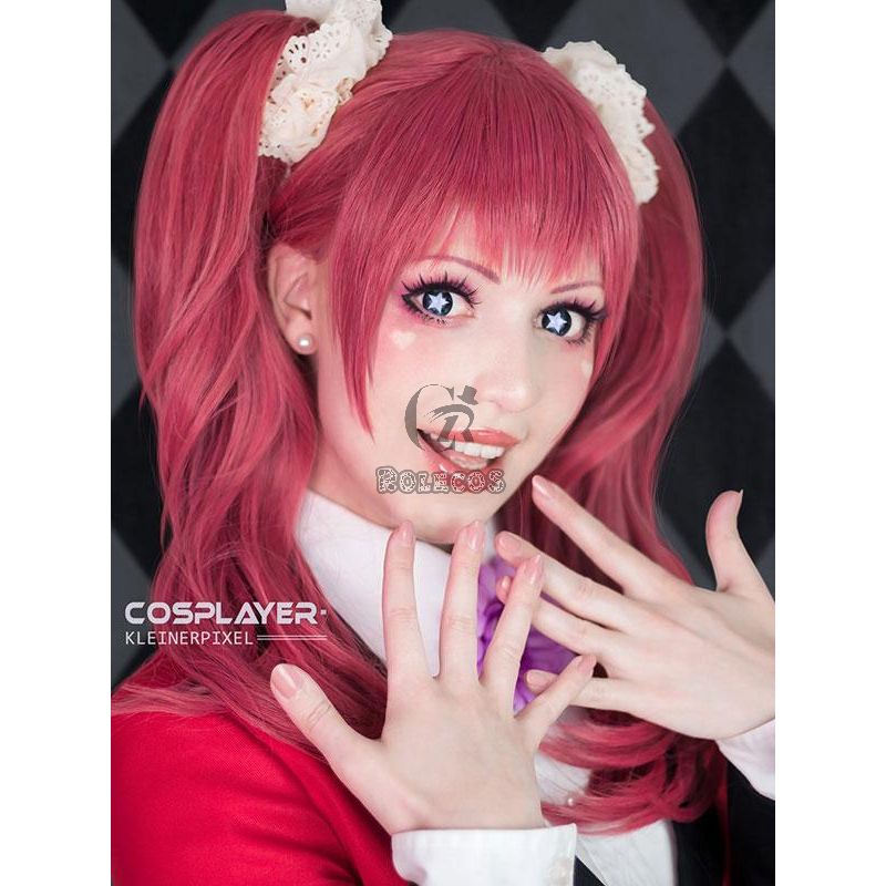 Kakegurui Yumemite Yumemi 100cm Long Pink Straight Cosplay Wigs
