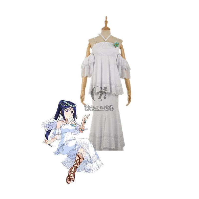 Love Live Sunshine Angel Aqours Unawaken Kanan Matsuura White Dress Anime Cosplay Costumes