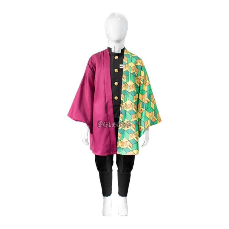 Kid Demon Slayer Tomioka Giyuu Kimono Cosplay Costume