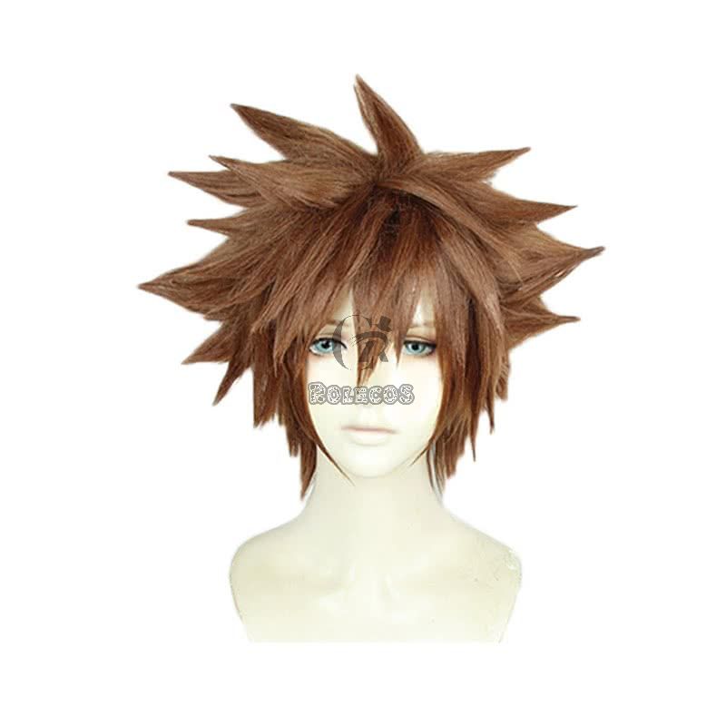 Kingdom Hearts Sora 3th Ver Short Brown  Cosplay Costume