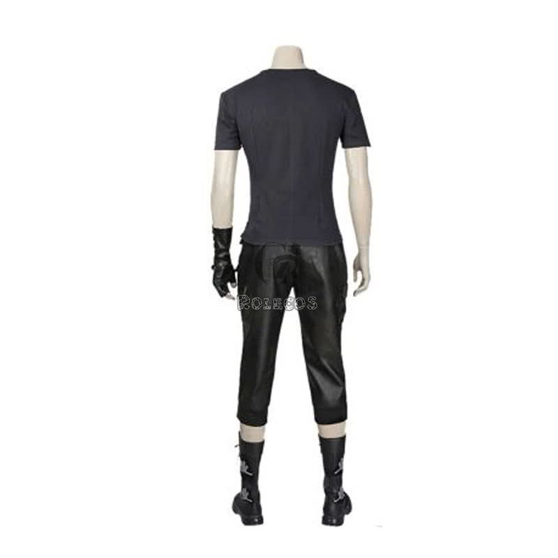 Kingsglaive Final Fantasy XV Noctis Black leather Cosplay  Costume
