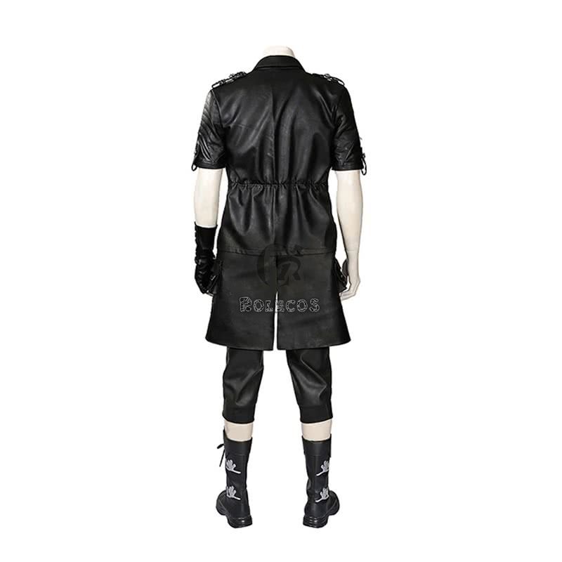 Kingsglaive Final Fantasy XV Noctis Black leather Cosplay  Costume