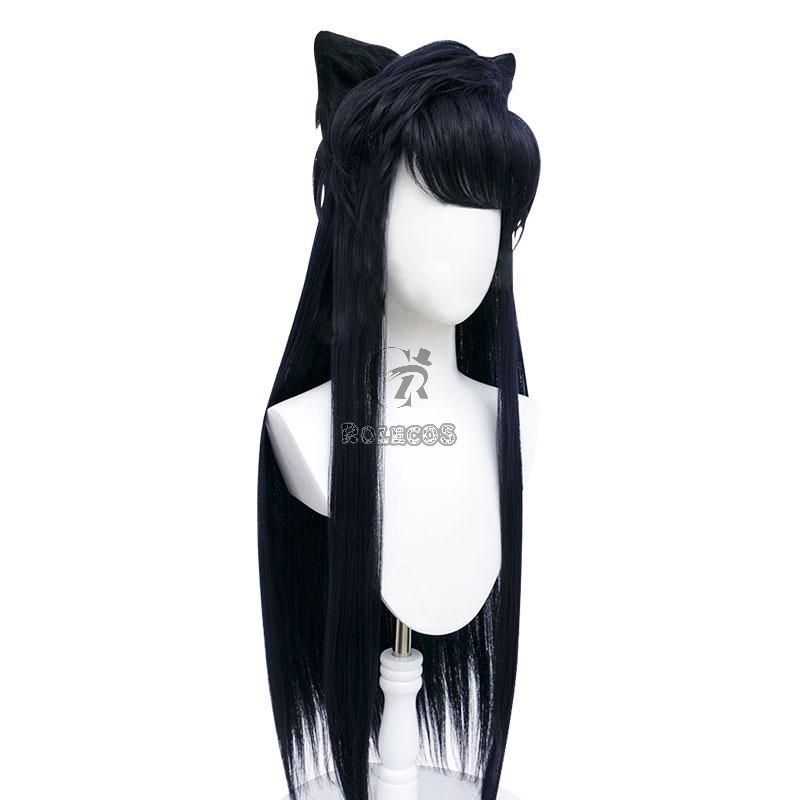 Komi Can't Communicate Komi Shouko Deep Blue Long Cosplay Wigs