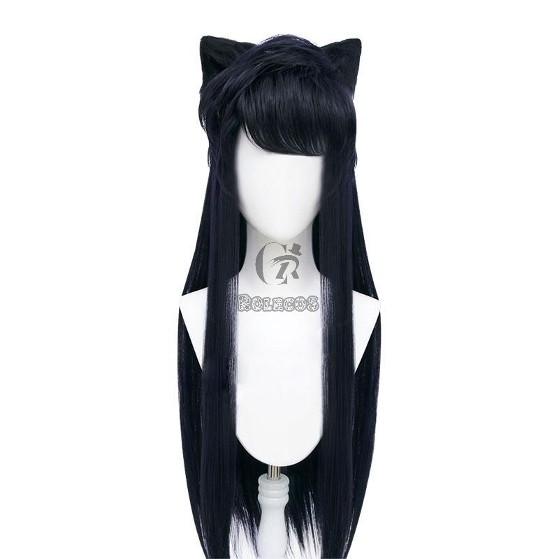 Komi Can't Communicate Komi Shouko Deep Blue Long Cosplay Wigs