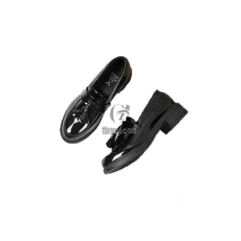 Land of the Lustrous Houseki no Kuni Phosphophyllite Black Anime Cosplay Woman Shoes