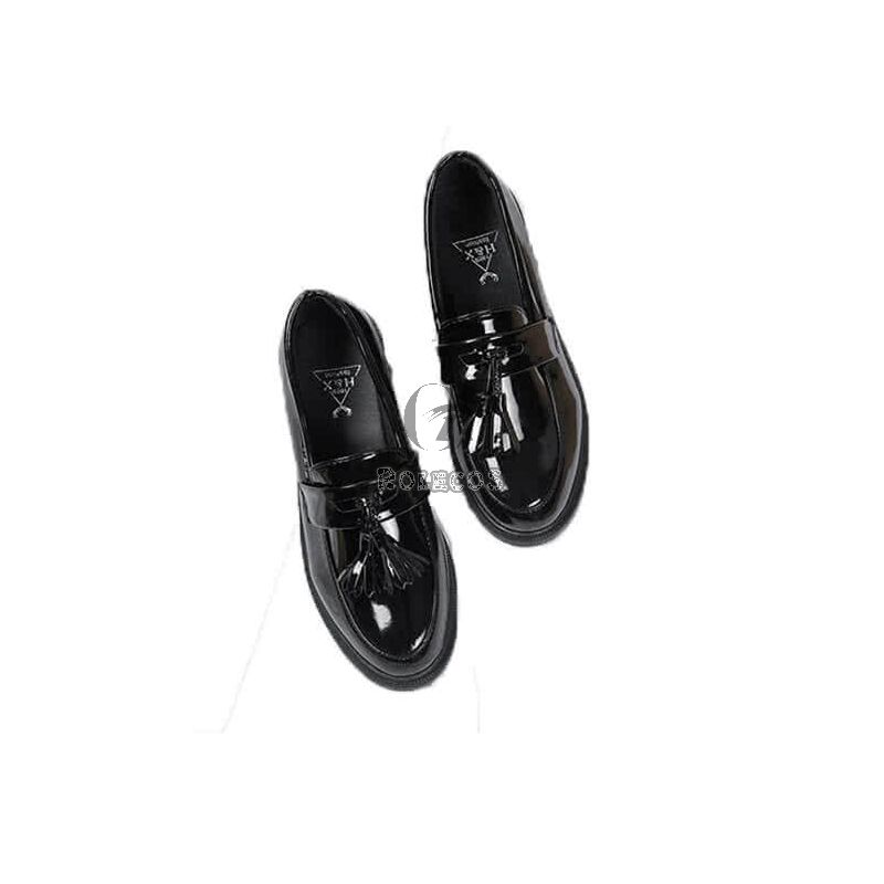 Land of the Lustrous Houseki no Kuni Phosphophyllite Black Anime Cosplay Woman Shoes