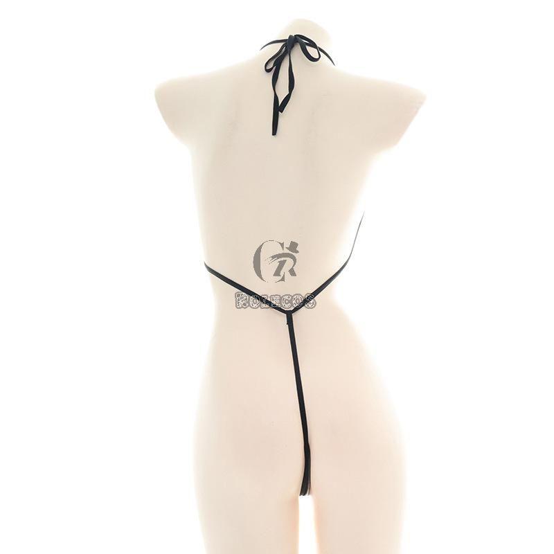 Leather Bikini Strappy Halterneck Underwear Cosplay Costume