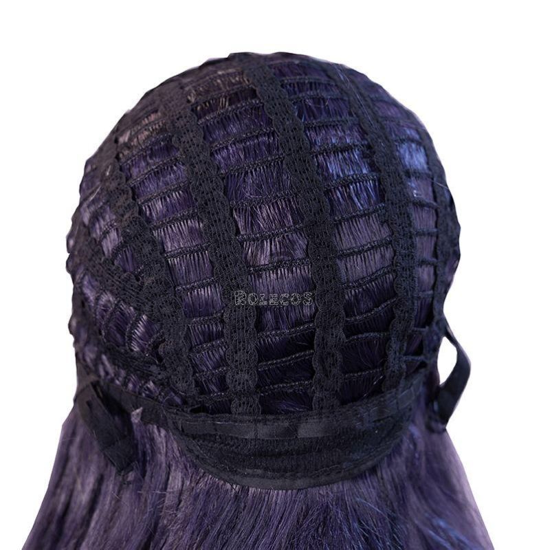Anime LOL Arcane Caitlyn Plicewoman Purple Long Straight Cosplay Wigs