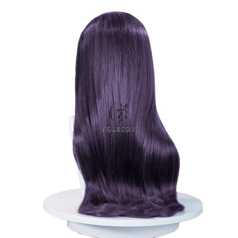 Anime LOL Arcane Caitlyn Plicewoman Purple Long Straight Cosplay Wigs